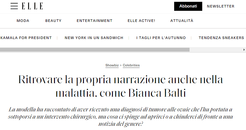 mara mussoni articolo elle